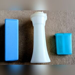 Vintage Tupperware Blue and White Storage Trio